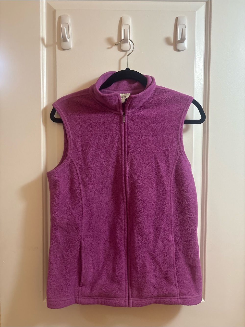 Women's Purple Vintage LL Bean Fleece Zip-Front Vest